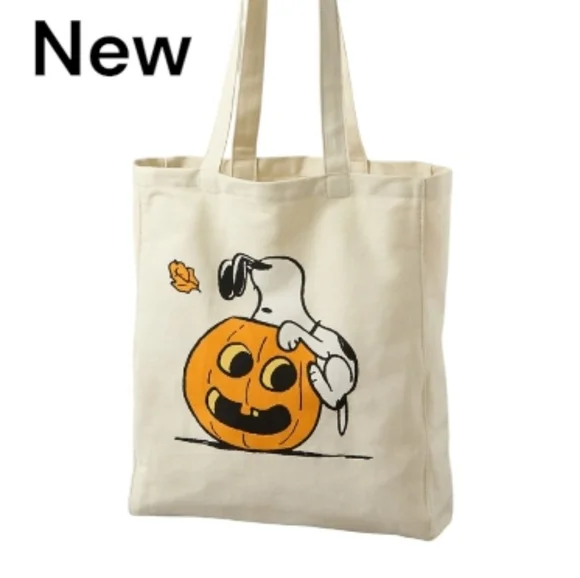 New American Eagle Snoopy Halloween Canvas Tote Bag |  💯 Cotton - Picture 7 of 7